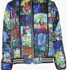 MINKPINK Beauty and the beast stained glass bomber jacket Sz M